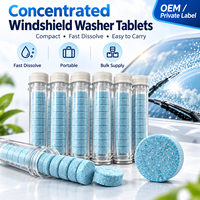 Tablettes de lave-glace concentrées OEM à dissolution rapide, nettoyant solide pour vitres pour le detailing automobile