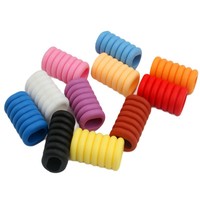 Accessoires pour dreadlocks, coiffure tressée pour filles, anneaux de cheveux, perles colorées en silicone à grand trou, haute élasticité