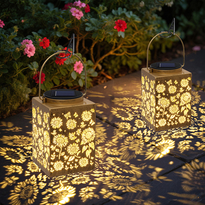 Paquete de 2 Lámparas Solares LED de Metal de Alta Calidad con Diseño de Girasol, con Clasificación de Protección IP65, para Decoración de Jardín - Product Image 5