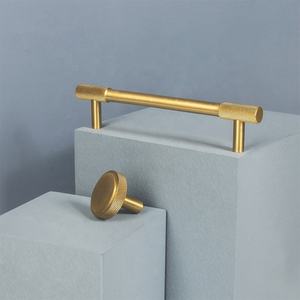 Koppalive Modern Solid Brass Drawer Handle Knurled Kitchen Cabinet <strong>Knob</strong> Gold and <strong>Black</strong> Wardrobe Pulls for Furniture Door - Product Image 4