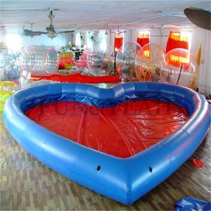 Hot Selling <strong>Inflatable</strong> Clear Pink Heart-shaped Swimming Pool Children Adult Water Float <strong>Inflatable</strong> <strong>Bathtub</strong> - Product Image 3