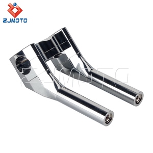 ที่ยกแฮนด์แบบคลับ1นิ้วของ CNC ตัวยึดด้านบน25มม. เพิ่มขึ้น6 ''+ 1'' สำหรับ Harley Dyna softail WIDE GLIDE Sportster <span class=keywords><strong>883</strong></span>เหล็ก - Product Image 2