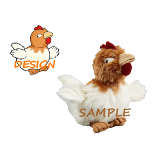 Jouets en peluche personnalisés, adorable poulet de ferme en peluche, peluche douce, poule brune et blanche, poupée <span class=keywords><strong>kawaii</strong></span>, animal en peluche pour enfants, <span class=keywords><strong>cadeau</strong></span> d'<span class=keywords><strong>anniversaire</strong></span> - Product Image 1