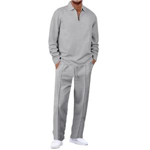Ensemble survêtement coupe-vent d'hiver pour homme en gros OEM, respirant, 100% nylon, anti-froissement, polo, logo personnalisé, taille plus - Product Image 2