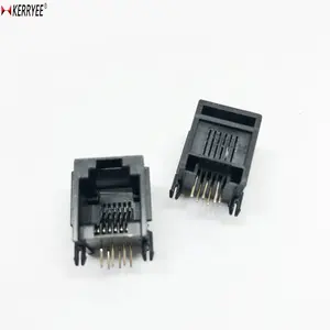 Rohs 623 Type Zwarte Mobiele Telefoon Connector RJ12 6P6C