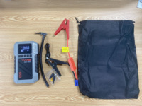 Démarreur de voiture 14,8 V 1000 A de pointe, compresseur d'air 25 L/min, batterie externe portable 6000 mAh, lampe torche LED, ensemble de pompe à pneus USB 5 V/2 A