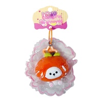 Porte-clés jouet anti-stress en silicone de qualité alimentaire, motif chien fruit, très populaire