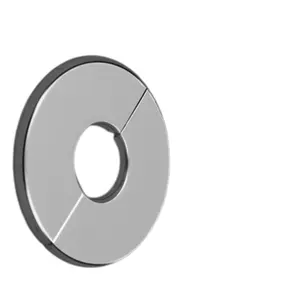 Metalen Ronde Vorm Hoek Ventiel Waterleiding Slangbedekking Zilver Tone 60Mm Decoratieve Ring