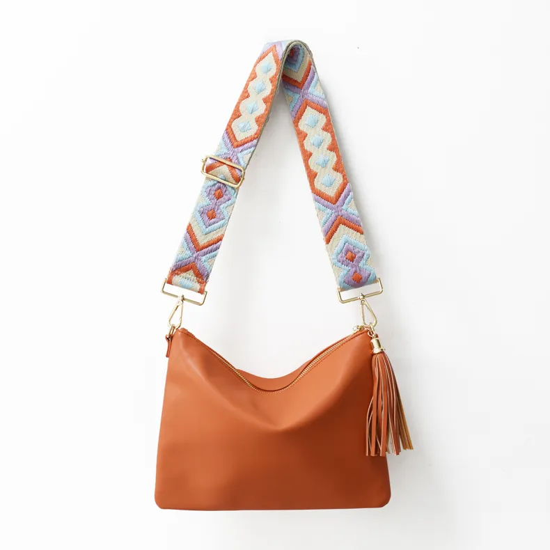 New fashion solid color FAUX leather women handbag messenger shoulder bag