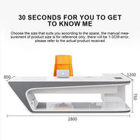 Bureau de direction design MDF bureau de direction incurvé brillant design taille personnalisée blanc bureau de direction du PDG