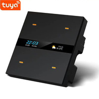 2024 nouveau Mini panneau de commande Tuya Zigbee avec capteur de mouvement PIR 4 gangs interrupteur de lumière scène interrupteur affichage