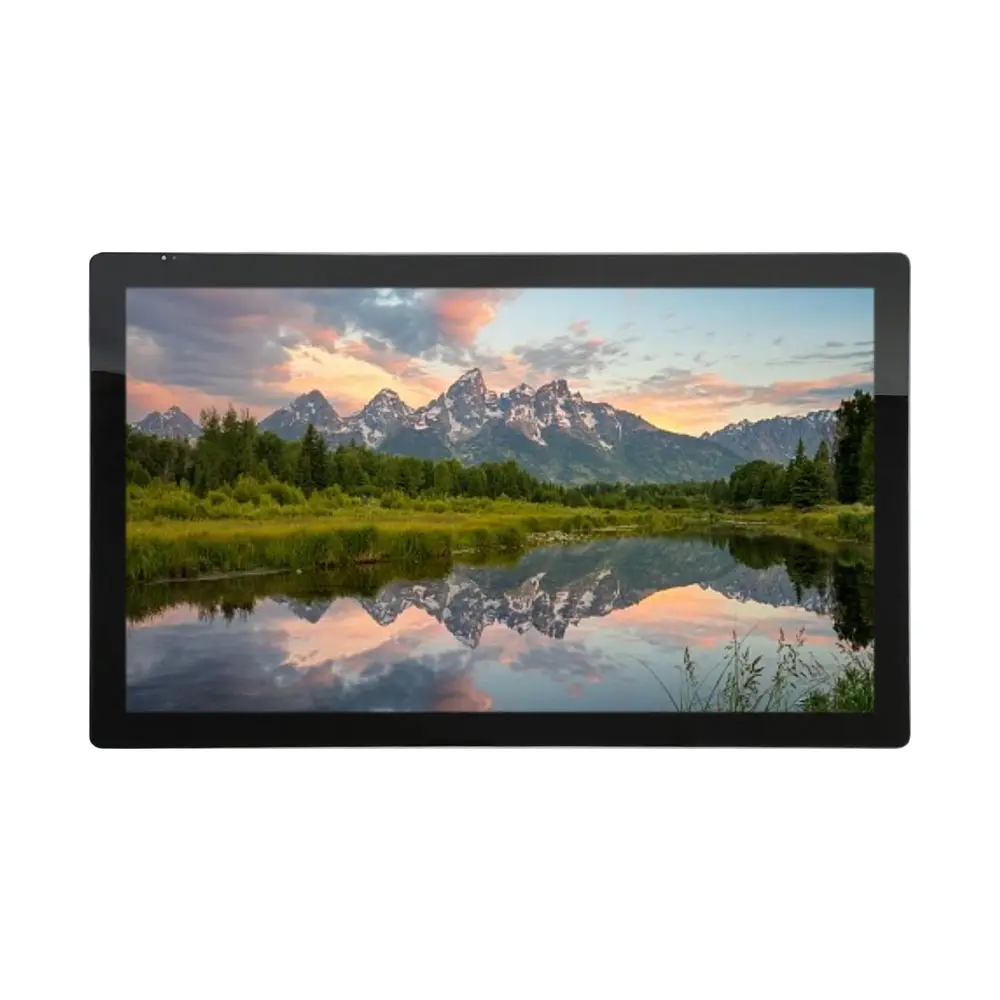 21.5 Inch FHD 19201080 Resolution Ips Wall Mount Lcd Touch Screen Industrial Monitor With HDMI VGA USB DVI Inputs