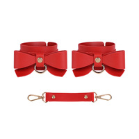 BDSM ensemble 5 pièces papillon arc Sexy cuir fouet PVC bouche boule bouche Plug femme collier retenue menottes Sex Toy pour les femmes