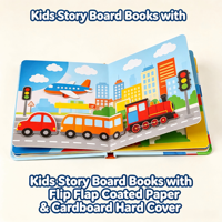 Livre cartonné personnalisé avec impression sérigraphique OEM |   Livre pour enfants bon marché, pages épaisses et durables, format A4/A5, pour l'éducation préscolaire