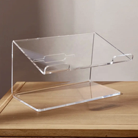 Support d'affichage moderne en acrylique transparent poli pour ordinateur portable