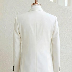 <span class=keywords><strong>Costume</strong></span> de <span class=keywords><strong>mariage</strong></span> sur mesure, <span class=keywords><strong>costume</strong></span> de smoking pour <span class=keywords><strong>homme</strong></span> en satin sur revers/boutons et poche basse, blanc et noir - Product Image 6