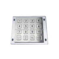 Clavier robuste en acier inoxydable industriel, étanche, anti-vandalisme, avec 16 touches encastrées