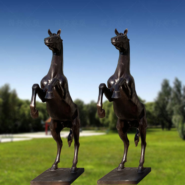 Horses Statue 3d Metal Sculpture Outdoor Bronze Garden Yard Hotel Lawn Jockey Sculptures Decor Rider Uk Riding Horse