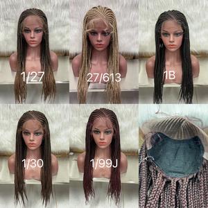 Perruque en cheveux humains bon marché <span class=keywords><strong>Jennifer</strong></span> Lace Front Extension Vendor, nouvelle liste, vente en gros, perruque en dentelle complète sans colle, tressée - Product Image 6