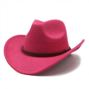 VW040 Nuevo Estilo Sombrero Vaquero Clásico de Fieltro de Lana con Ala Ancha Unisex, Sombreros Formales de Inglaterra - Product Image 2