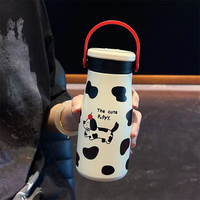 Gobelet isotherme haut de gamme avec isolation thermique de 6 à 12 heures, design simple et mignon, double ouverture pour un transport pratique