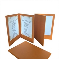 Support de menu de table en acrylique rétroéclairé par LED rechargeable, lavable, double page, format A4, pour restaurant et café