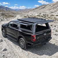Couverture de benne en alliage d'aluminium personnalisée pour Ford Ranger/Everest - Coulissante d'un côté, étanche et verrouillable, installation sans perçage, style sportif