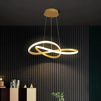 Lustre LED moderne en acrylique, luminaire suspendu carré décoratif pour la maison, salon moderne, hôtel, cercle