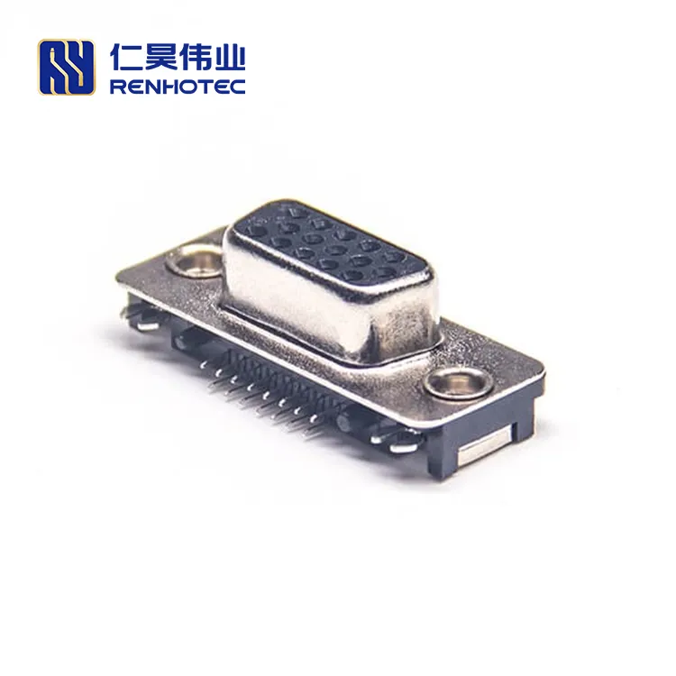 D-Sub D Sub 15 Pin Polig Inch 15 P 15Pin Pcb Mount Voor Mini Vga Hd Thru Hole DB15 Vrouwelijke Jack Connector