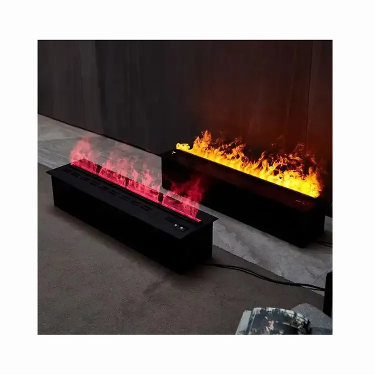 Multi color flame led indoor screen decor wall mounted 3d water steam electric fireplace water vapor fireplace