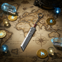 Nouveaux modèles 2026, modèle d'arme épée Cloud Buster, porte-clés mousqueton, artisanat en métal Zack Masamune, accessoires d'autodéfense, pendentif