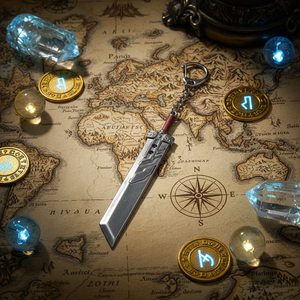 Nouveaux modèles 2026, modèle d'arme épée Cloud Buster, porte-clés mousqueton, artisanat en métal Zack Masamune, accessoires d'autodéfense, pendentif - Product Image 5