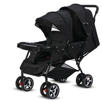 Poussette double ultra-légère pour bébés, pliable et portable, avec fonction détachable pour nouveau-nés