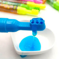 Bonbons liquides pour brosse à dents aigre-douce Dentifrice amusant Confiture liquide aromatisée aux fruits Bonbons en forme de brosse à dents de dessin animé