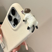 Étui de téléphone chat 3D de luxe pour iPhone 16 Pro Max étui mignon en cuir PU antichoc pour iPhone 16 15 14 13