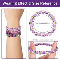 Bracelets extensibles à breloques en perles pour femmes, thème Mardi Gras et Carnaval de la Nouvelle-Orléans, bijoux fabriqués en Chine