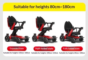障害物を乗り越える電動車椅子スクーター、ヘビーデューティー病院グレードブラシレスモーター、アルミニウム製ポータブル折りたたみ式電動車椅子 - Product Image 6