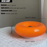 Nouvelle arrivée, lampe en forme de beignet, décoration intérieure, lampe de lecture pour chambre à coucher, décoration de la maison, lampe de chevet moderne en cristal