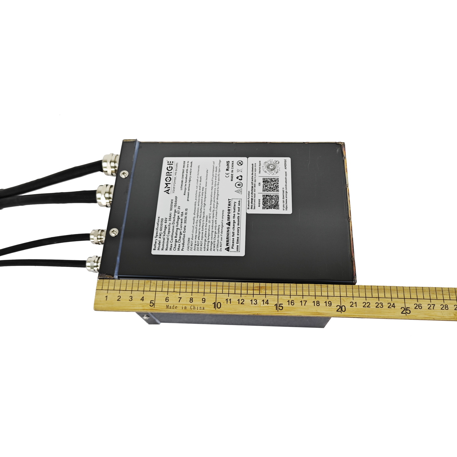 AMORGE 60V 30AH 150AMP Lithium Battery Pack with ANT Bluetooth BMS