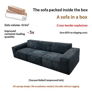 Sofá Modular Combinable Minimalista Italiano Transfronterizo de Corduroy Estilo Bloque, Diseño Móvil, Popular en Línea - Product Image 6