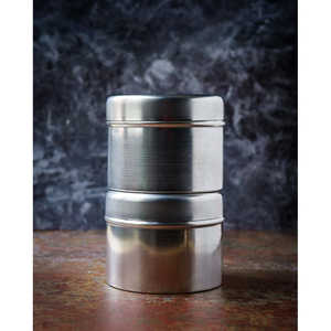 Daniele F. Set of Two <b>Large</b> Aluminum <b>Storage</b> Bottles & <b>Jars</b> - Product Image 1