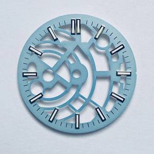 Nouveau bracelet de montre mécanique NH70 avec cadran vierge, luminescence verte, accessoires en acier inoxydable bleu modifié et étanche - Product Image 1