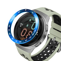 Adhésif en métal anti-rayures pour Huawei Watch GT 2E, lunette, bague, style, cadre, boîtier, Protection, lunette en acier inoxydable