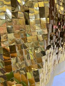 Оптовая Цена Роскошная африканская кружевная ткань 18 мм квадратные блестки вышивка ткани для платьев - Product Image 4