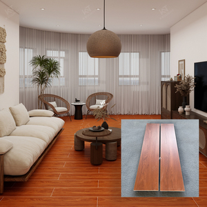 Azulejos de Cerámica para Piso con Aspecto de <span class=keywords><strong>Madera</strong></span>, Color Rojo Oscuro Marrón, Modernos y Económicos, para Sala de Estar, Venta al por Mayor - Product Image 1