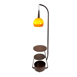 Lampe sur pied moderne en fer avec support de rangement et éclairage LED E27 pour salon, chambre, côté canapé, table de chevet et table basse - Product Image 5