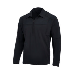 Chemises de combat pour hommes avec logo personnalisé, 1/4 zip, manches longues, chasse, entraînement en plein air, polos, hauts, chemise tactique Ripstop - Product Image 1