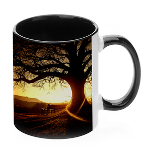 Taza de Café de Cerámica Personalizable por Sublimación de 11 oz, Taza de Dos Tonos con Interior y Asa de Color Negro - Product Image 2