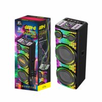 Système de sonorisation karaoké 5.1 puissant 2025 pour USB/Aux, 50000W, en plastique, portable, avec micro professionnel et lumières LED RGB pour soirées DJ