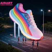 Chaussures LED gonflables pour la décoration des parcs, chaussures de sport personnalisées pour la promotion, ballons de course gonflables
